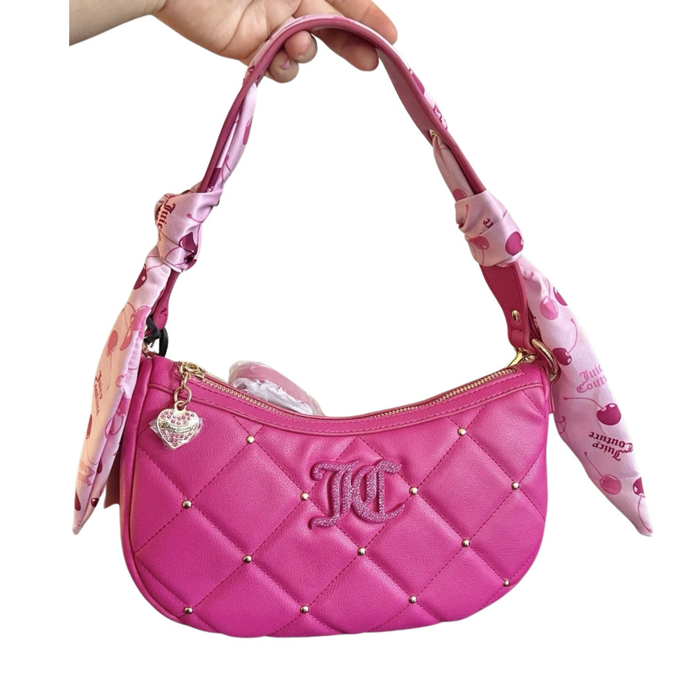 Juicy Couture Holding The Line COHO Cherry Shoulder Bag Pink Raspberry EXCLUSIVE - Picture 9 of 9